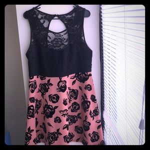 Black and mauve dress